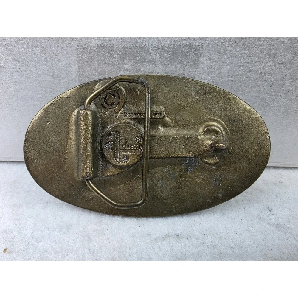 Vintage Duck‎ Belt Buckles Lot Of 2: 1978 Indiana Metal Craft 1975 Adezy Denver